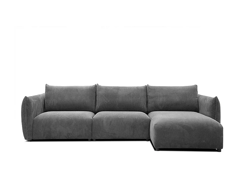 TAUER Ecksofa 5-Sitzer rechts, dunkelgrau