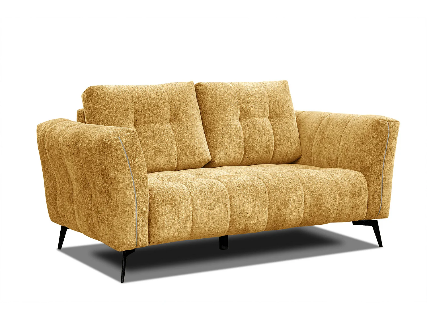 KALMER Sofa 2-Sitzer, senfgelb