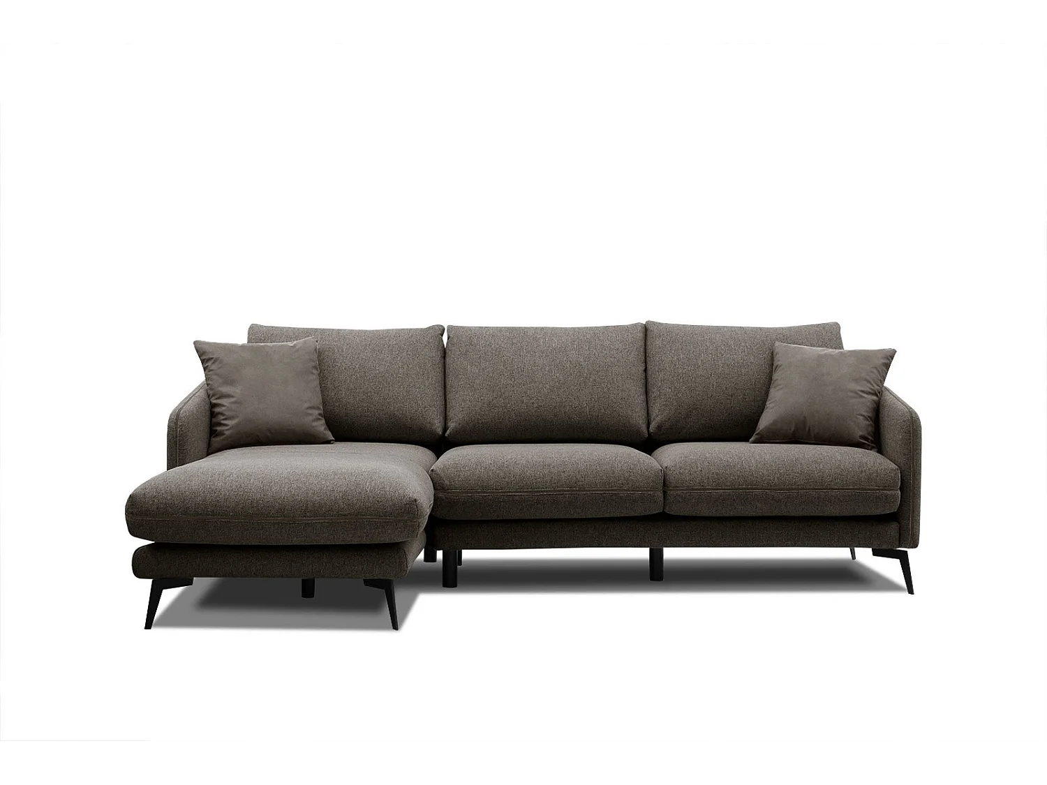 SOGEL Ecksofa 4-Sitzer links, taupe