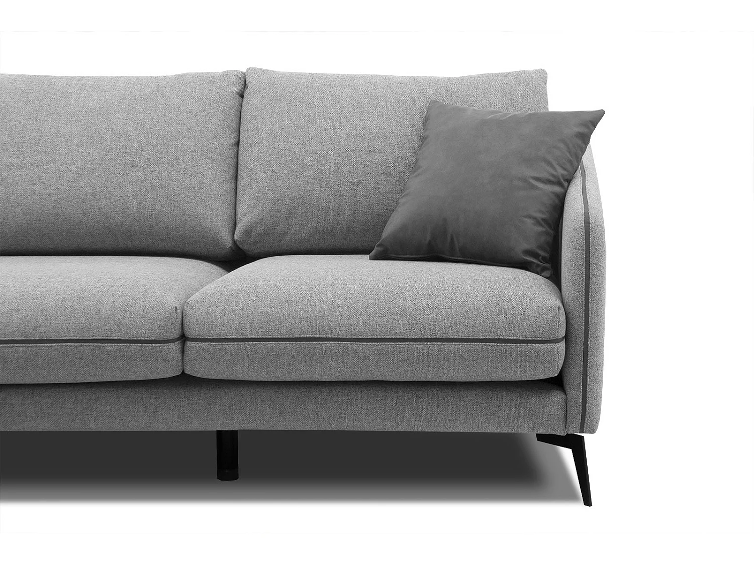 SOGEL Ecksofa 4-Sitzer links, grau