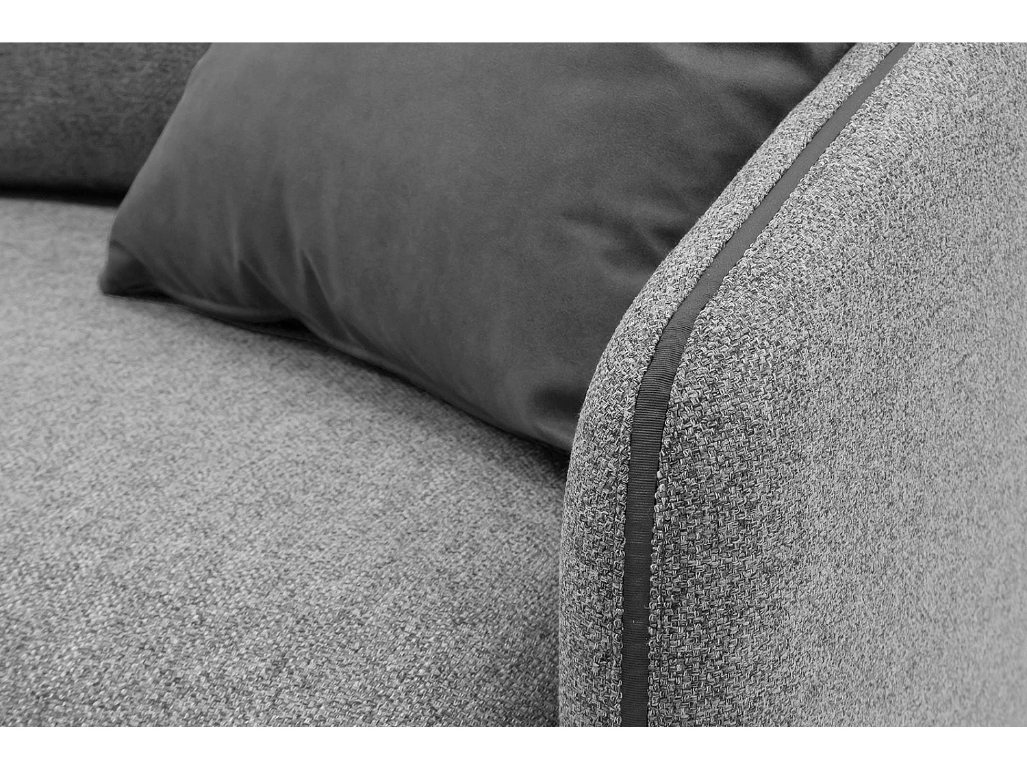 SOGEL Ecksofa 4-Sitzer links, grau