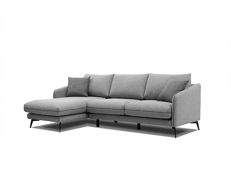 SOGEL Ecksofa 4-Sitzer links, grau