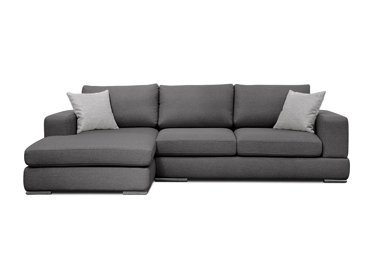 OTTO Ecksofa 4-Sitzer links, dunkelgrau