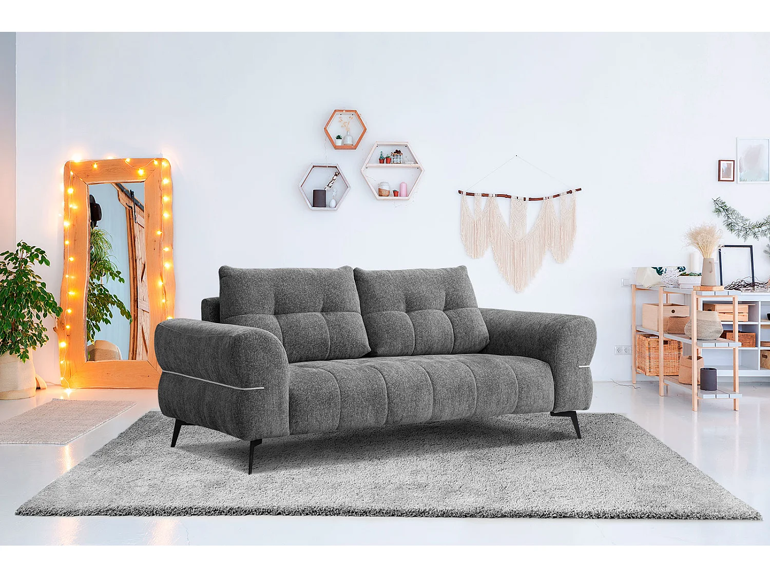SALVINI Sofa 3-Sitzer, graphit