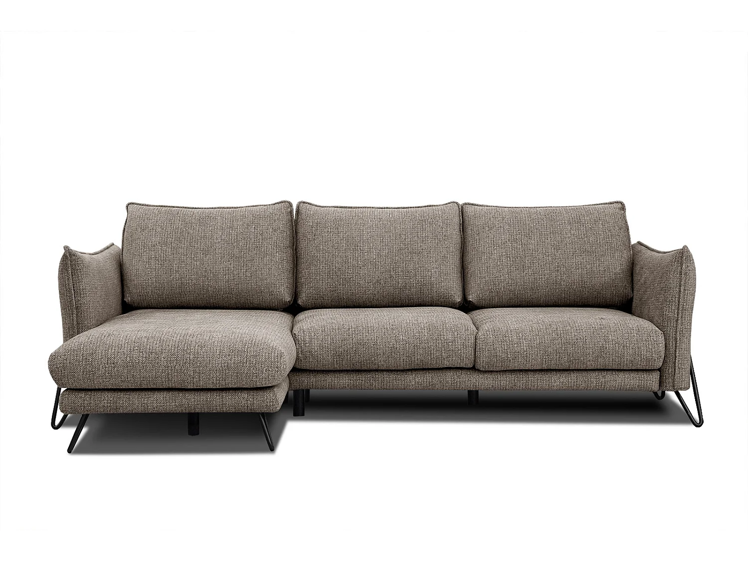 HOSTEN Ecksofa 4-Sitzer links, taupe