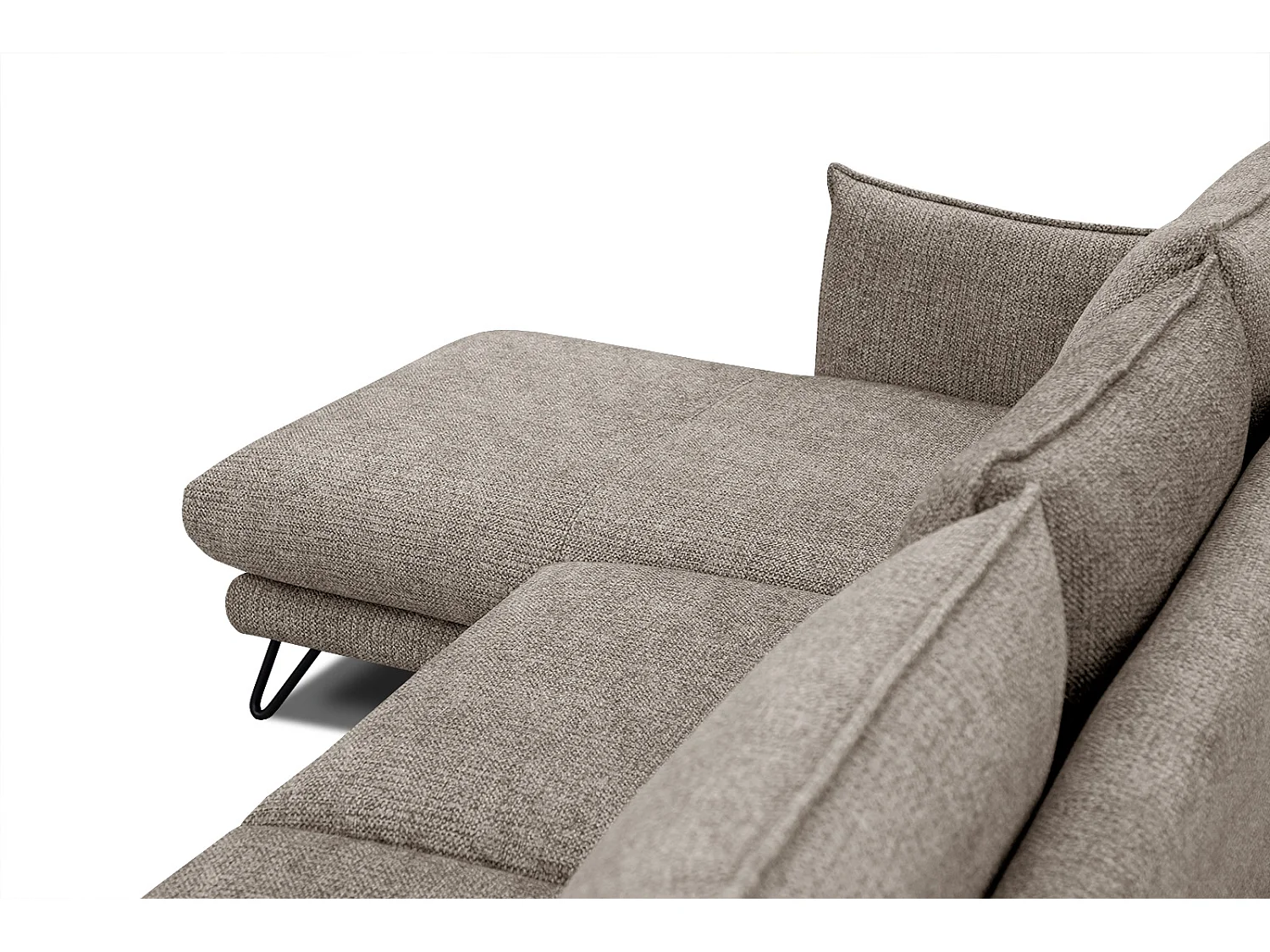 HOSTEN Ecksofa 4-Sitzer links, taupe