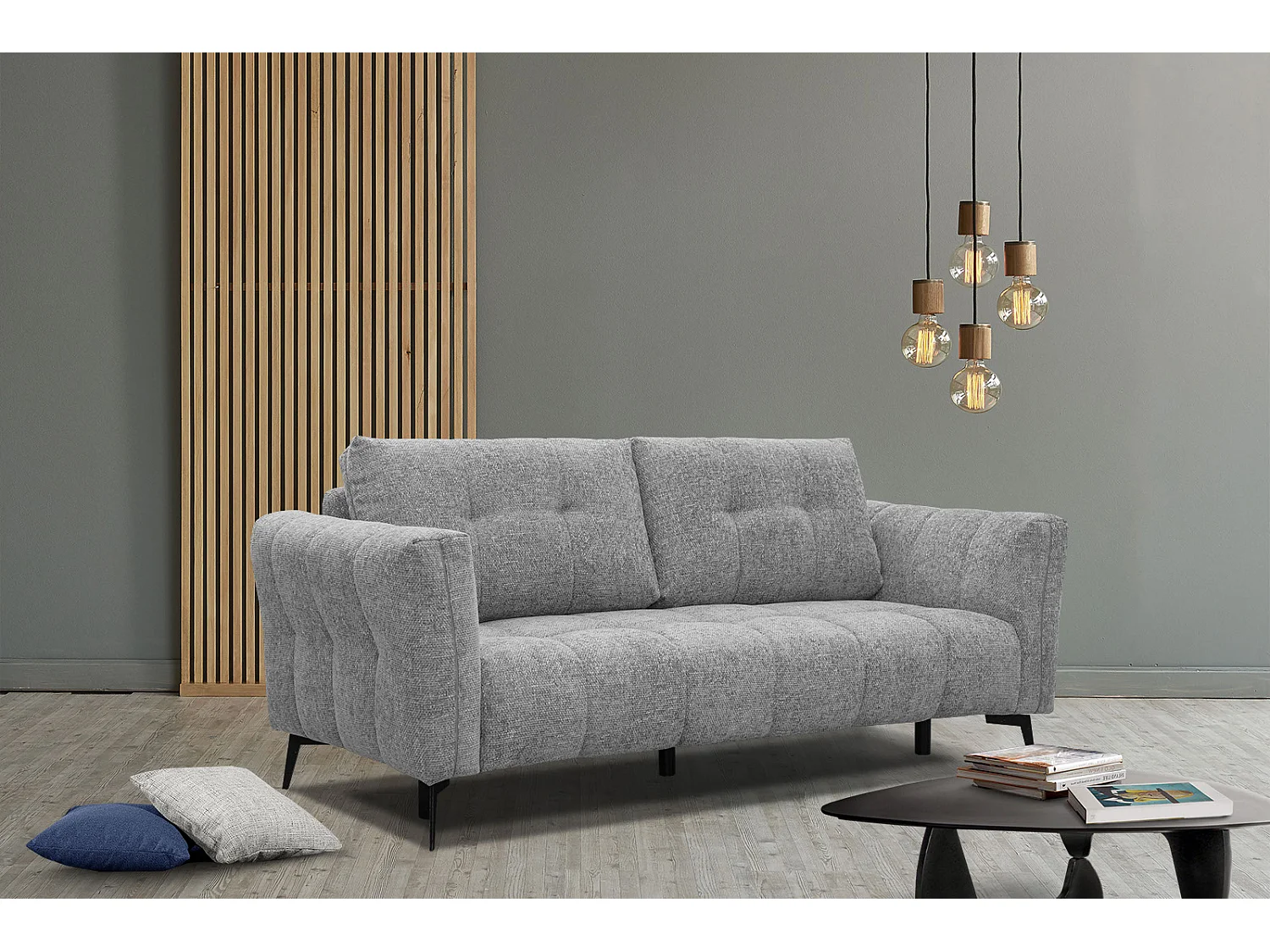 KALMER Sofa 2,5-Sitzer, grau