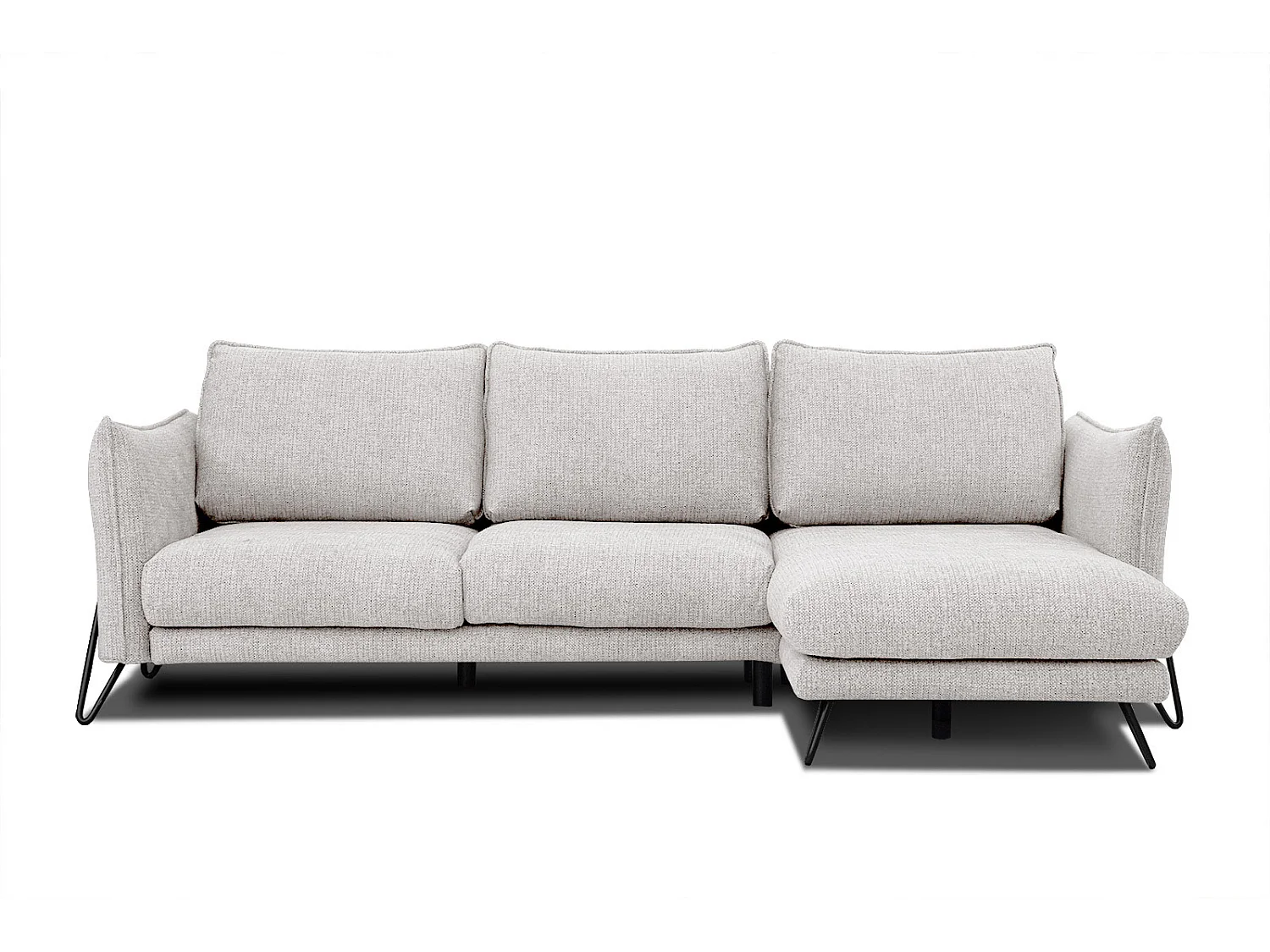 HOSTEN Ecksofa 4-Sitzer rechts, creme