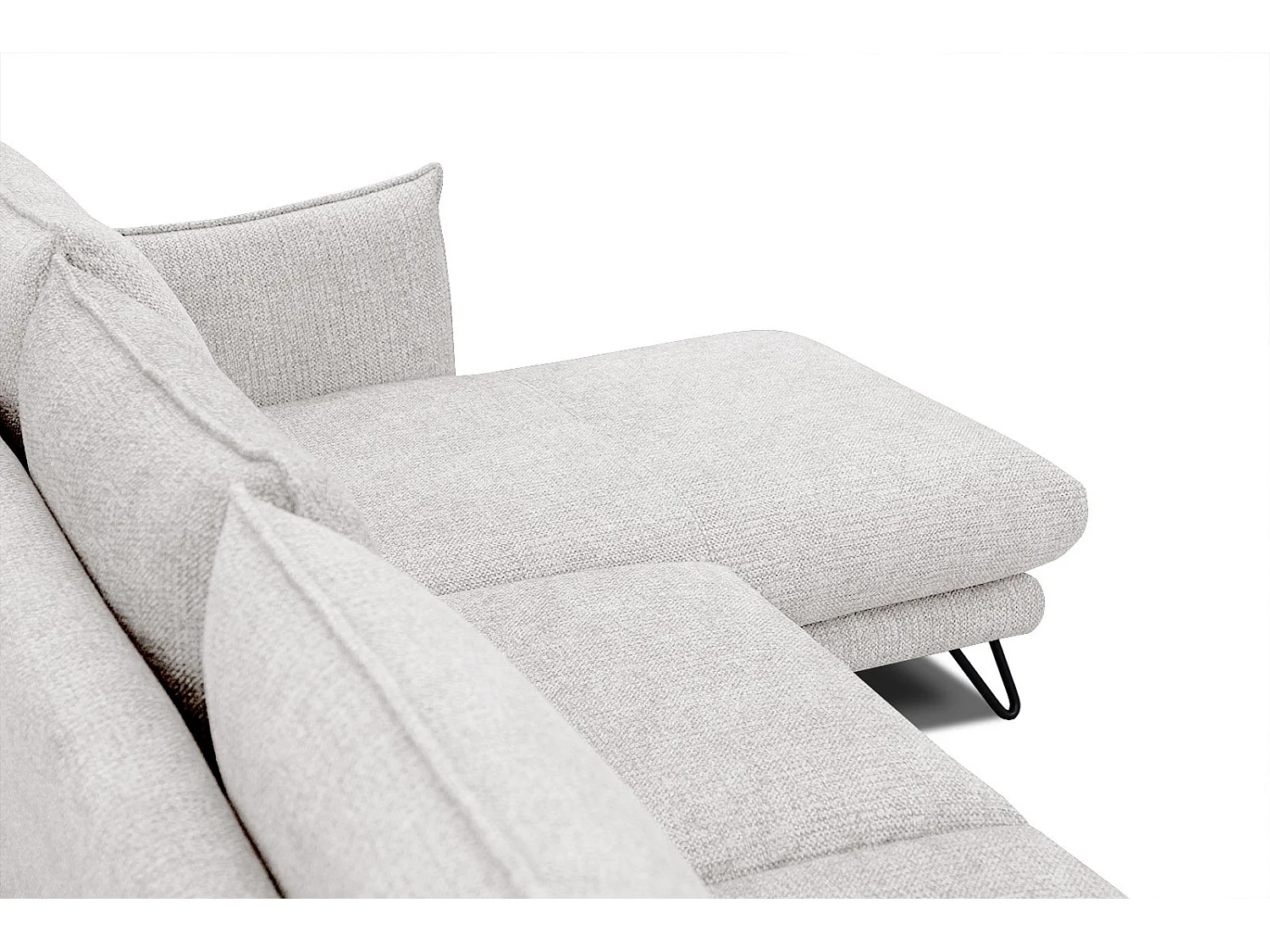 HOSTEN Ecksofa 4-Sitzer rechts, creme