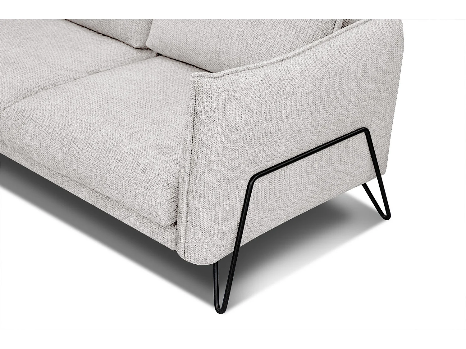 HOSTEN Ecksofa 4-Sitzer rechts, creme