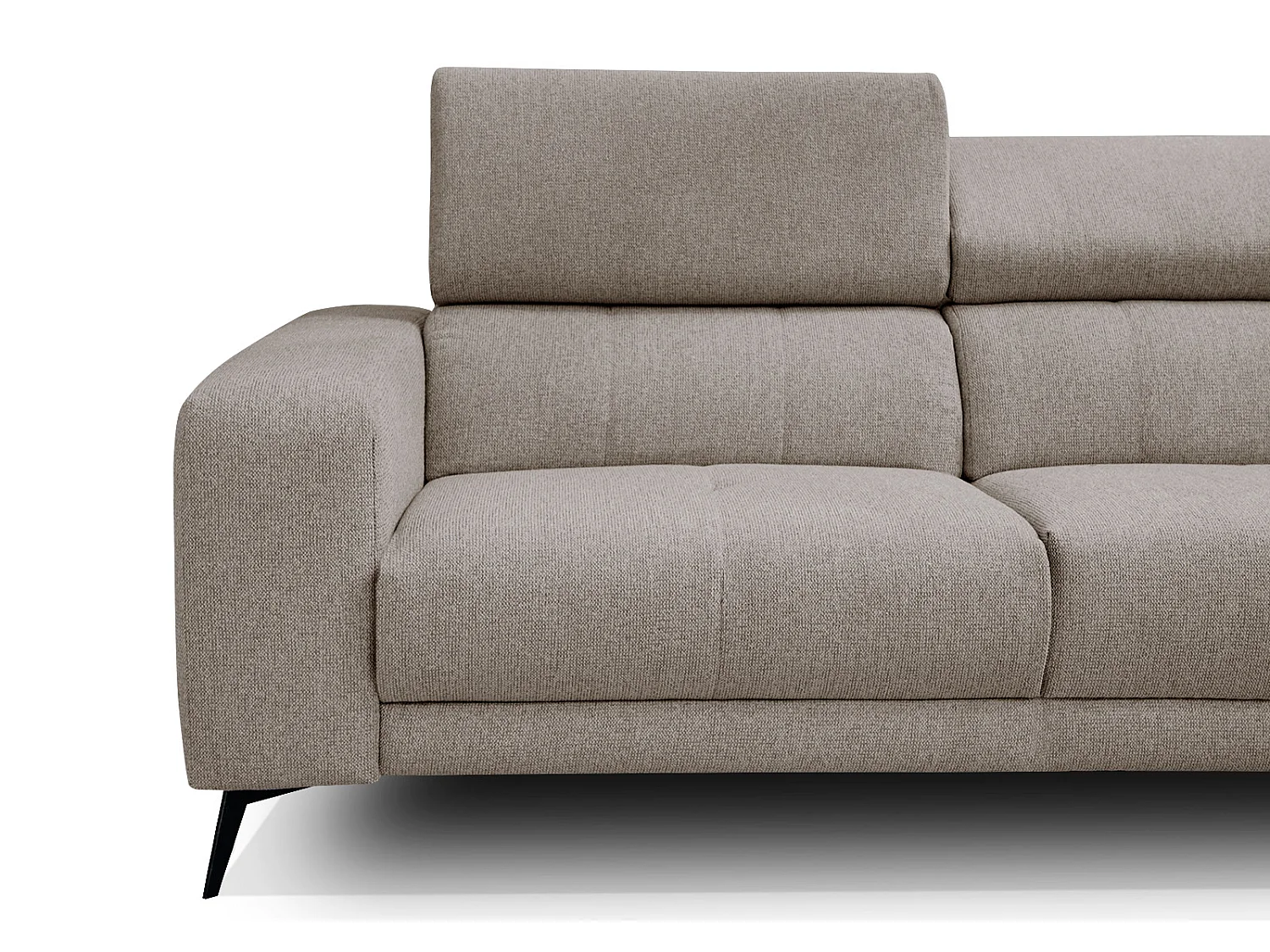 MORELLO Ecksofa 5-Sitzer rechts mit verstellbare Kopfstützen, taupe