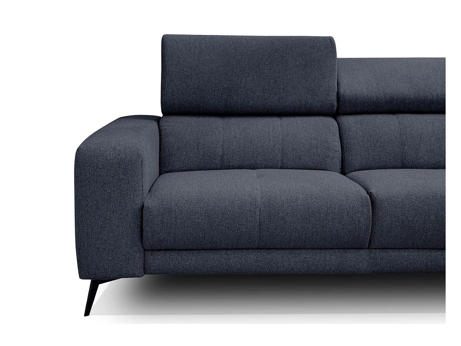 MORELLO Ecksofa 5-Sitzer rechts mit verstellbare Kopfstützen, marineblau