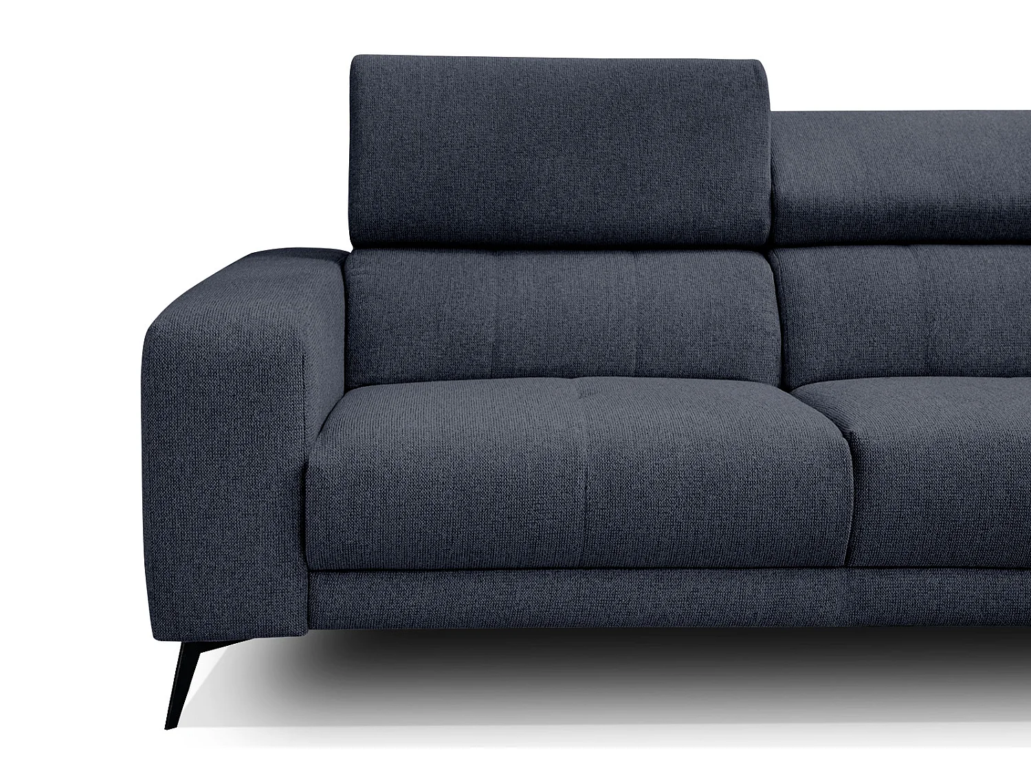 MORELLO Ecksofa 5-Sitzer rechts mit verstellbare Kopfstützen, marineblau