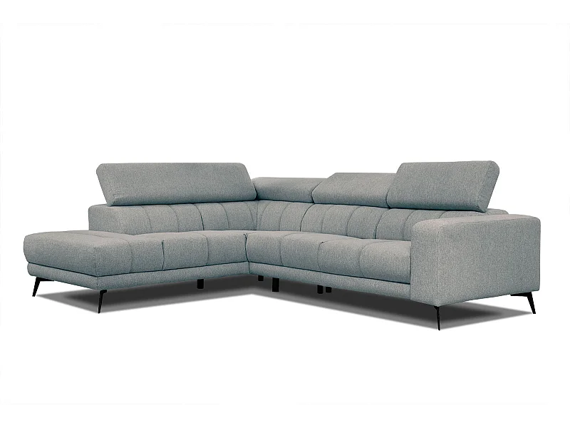 MORELLO Ecksofa 5-Sitzer links mit verstellbare Kopfstützen, mint