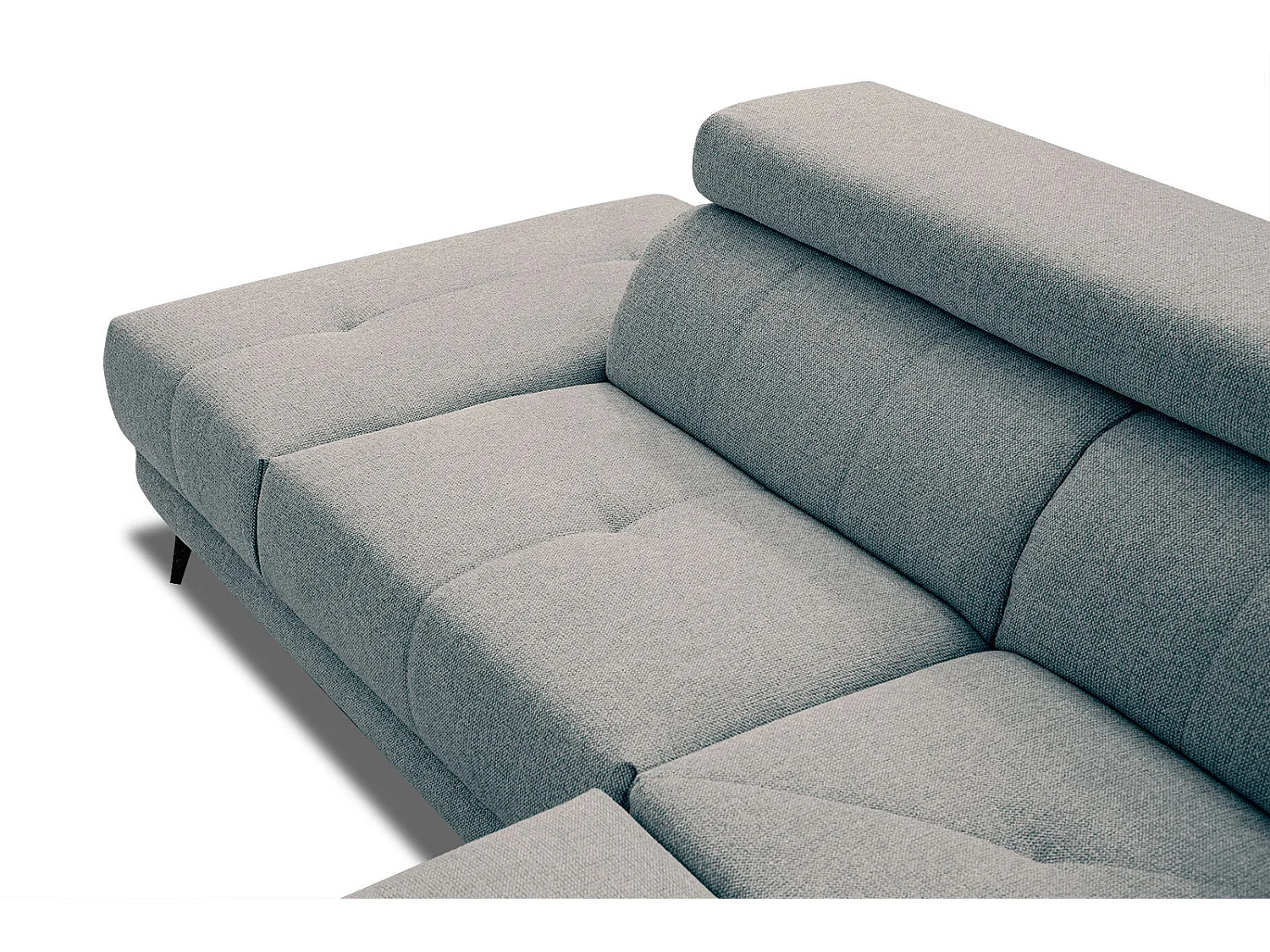 MORELLO Ecksofa 5-Sitzer links mit verstellbare Kopfstützen, mint