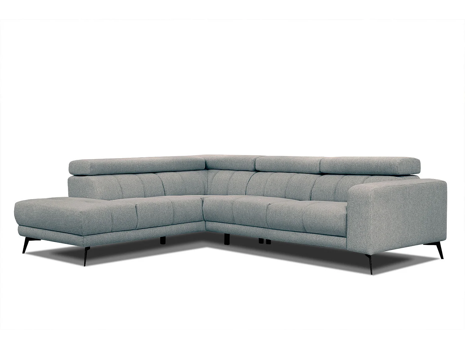 MORELLO Ecksofa 5-Sitzer links mit verstellbare Kopfstützen, mint