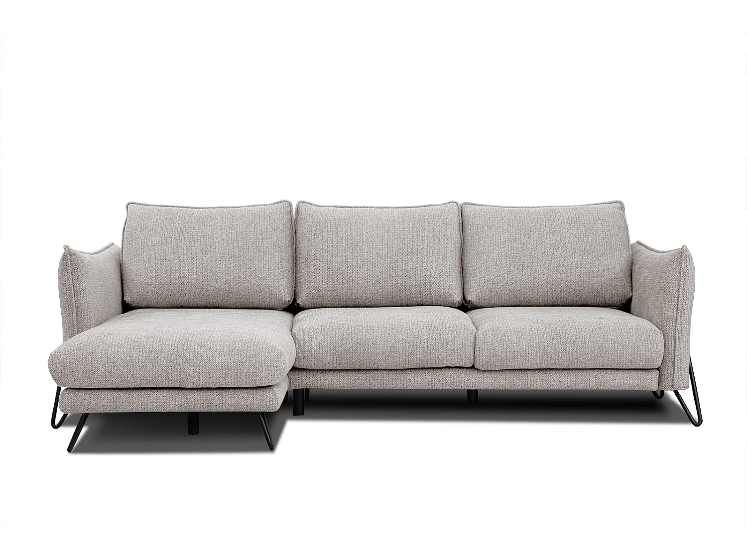 HOSTEN Ecksofa 4-Sitzer links, beige