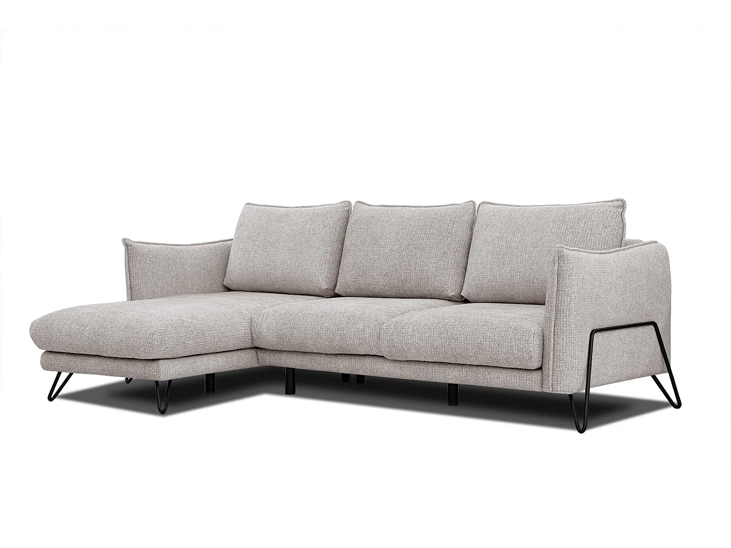 HOSTEN Ecksofa 4-Sitzer links, beige