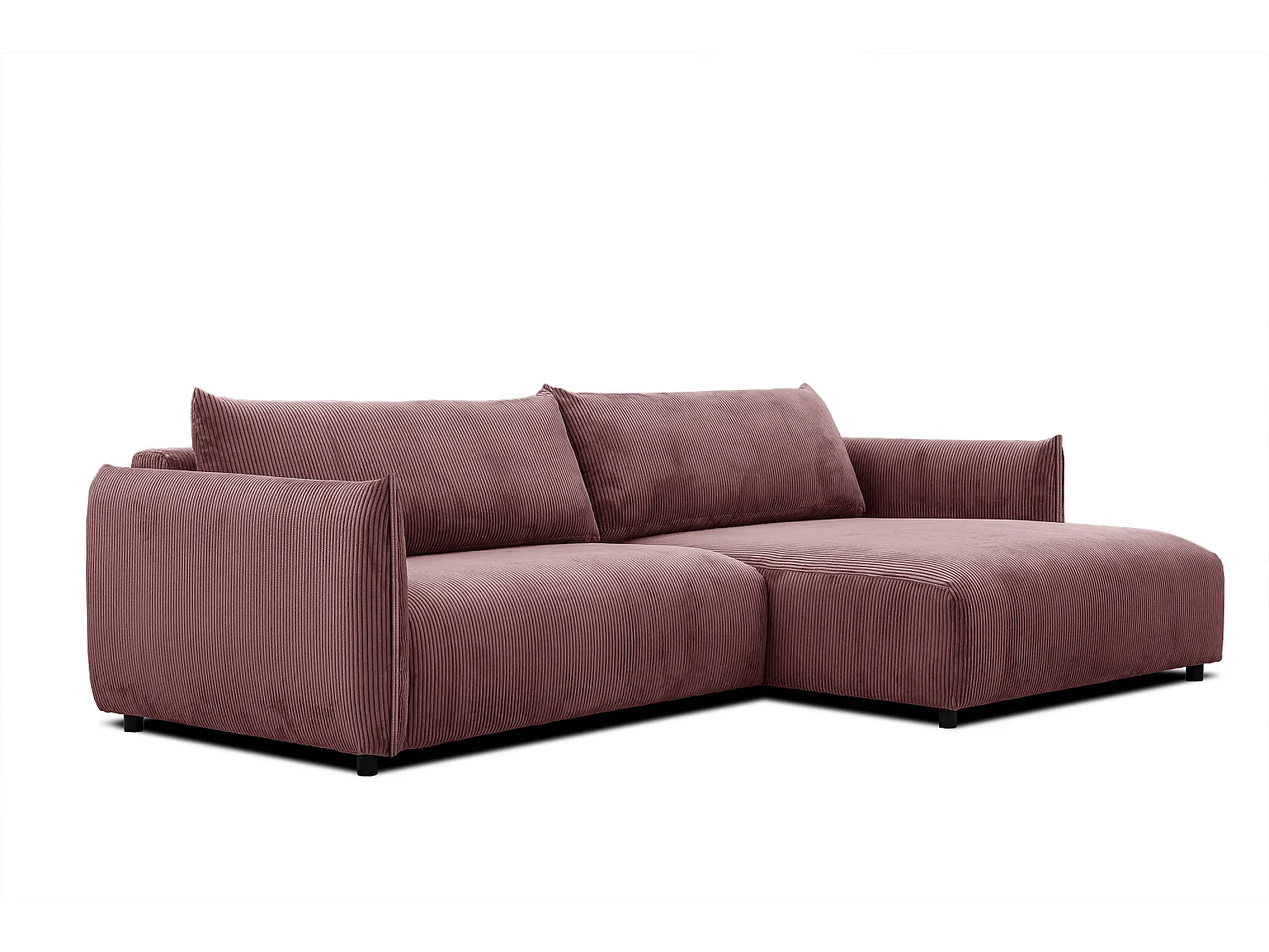 TAUER Ecksofa 5-Sitzer, altrosa