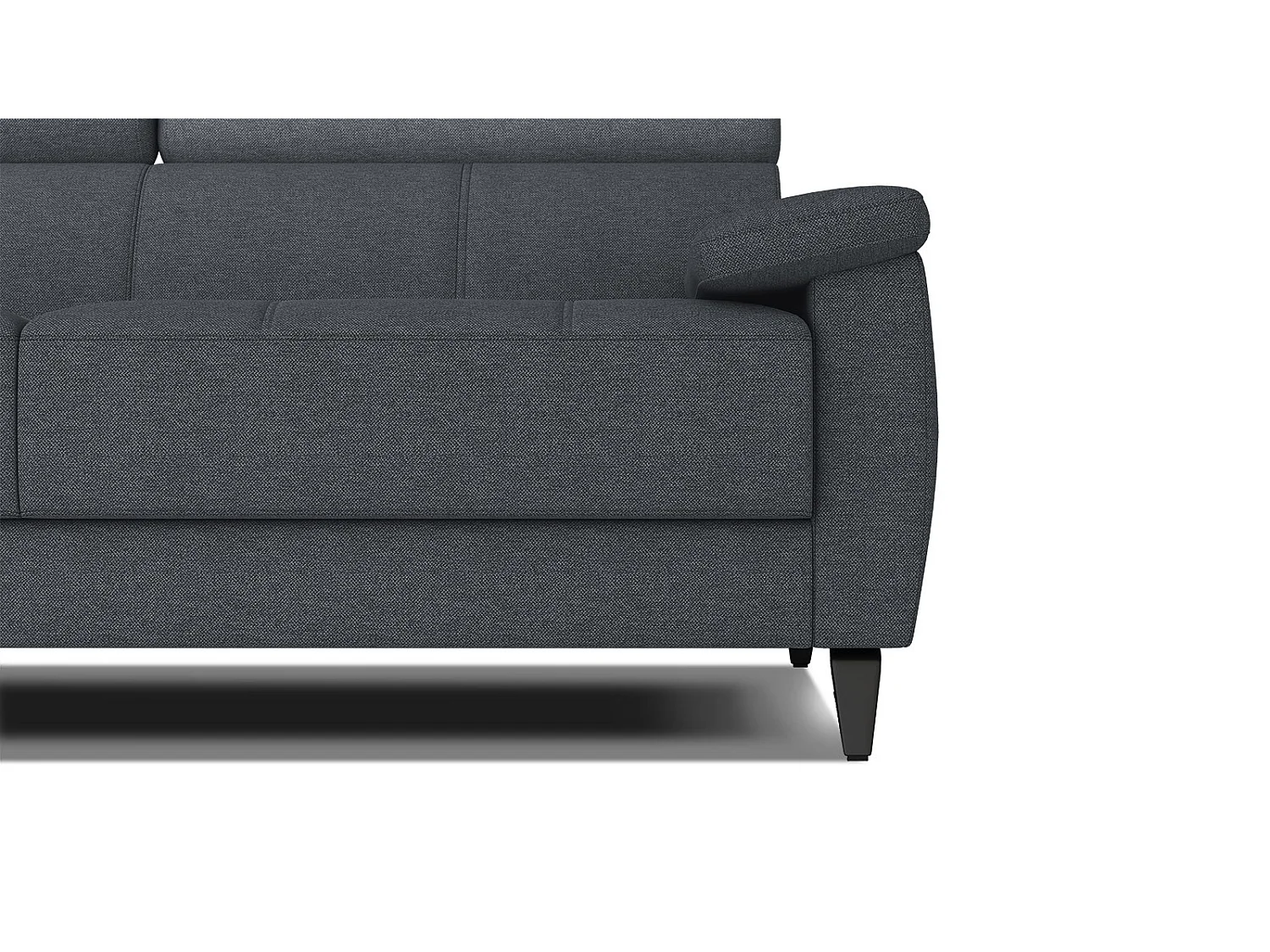 TAUNUS Ecksofa 4-Sitzer links mit verstellbare Kopfstützen, graphit