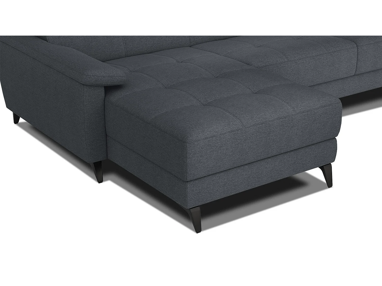 TAUNUS Ecksofa 4-Sitzer links mit verstellbare Kopfstützen, graphit