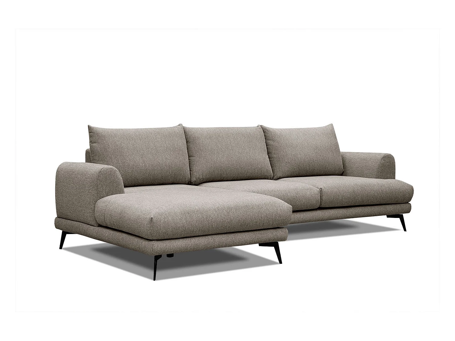 ADRIA Ecksofa 4-Sitzer links, taupe