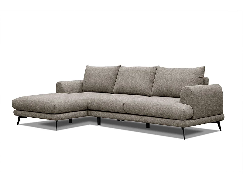 ADRIA Ecksofa 4-Sitzer links, taupe
