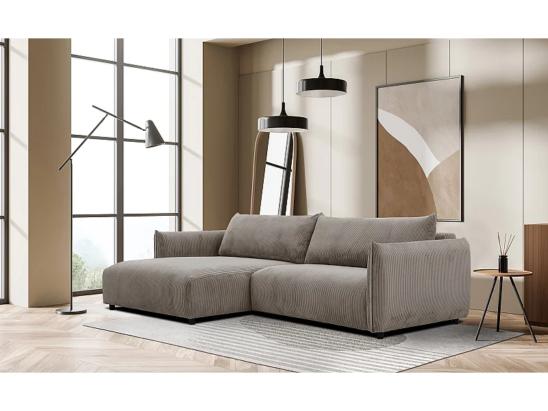 TAUER Ecksofa 5-Sitzer, taupe