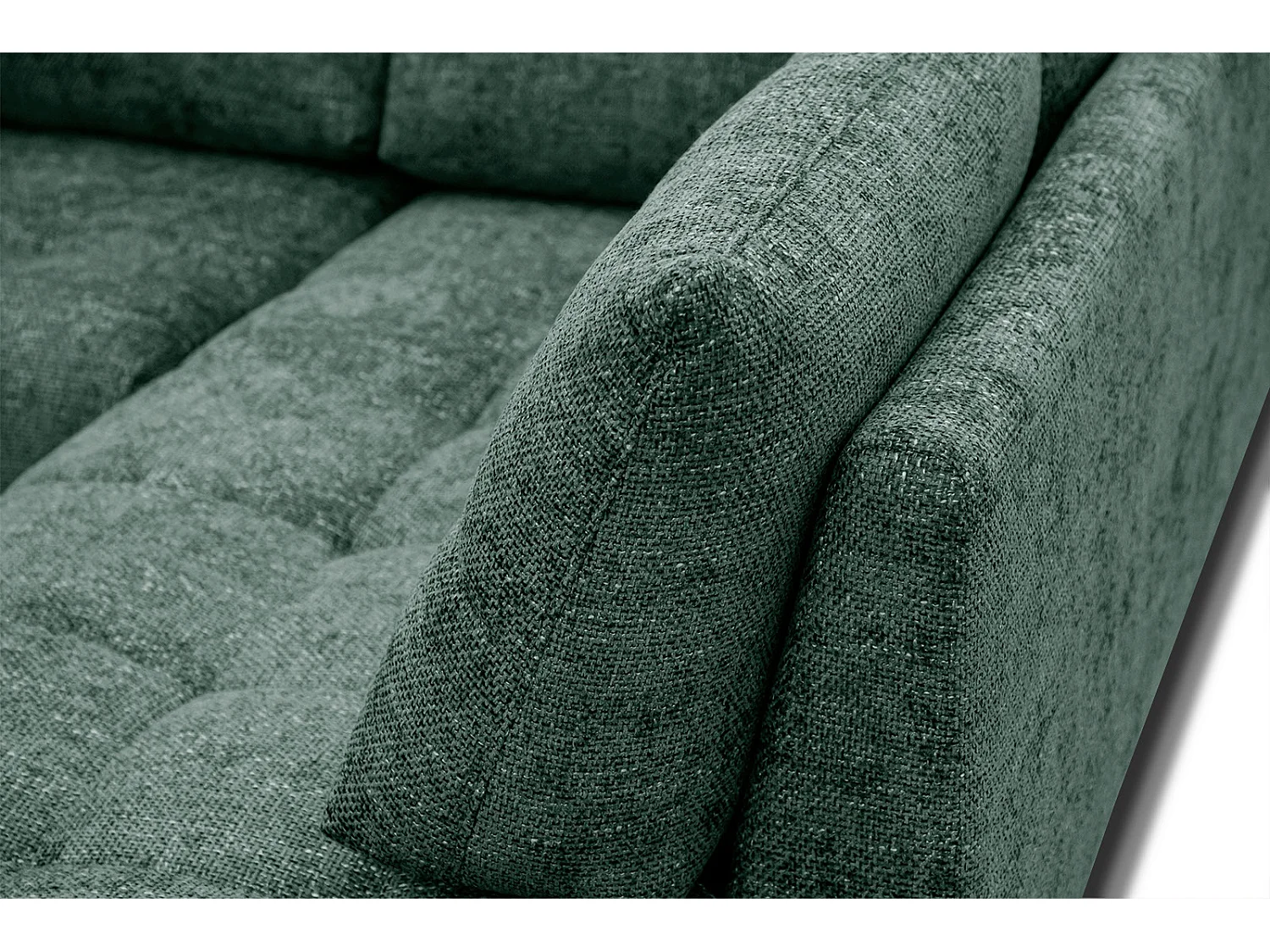 SALVINI Ecksofa 5-Sitzer rechts, smaragdgrün