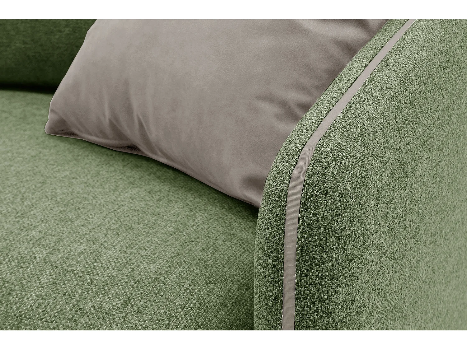 SOGEL Ecksofa 4-Sitzer links, olive