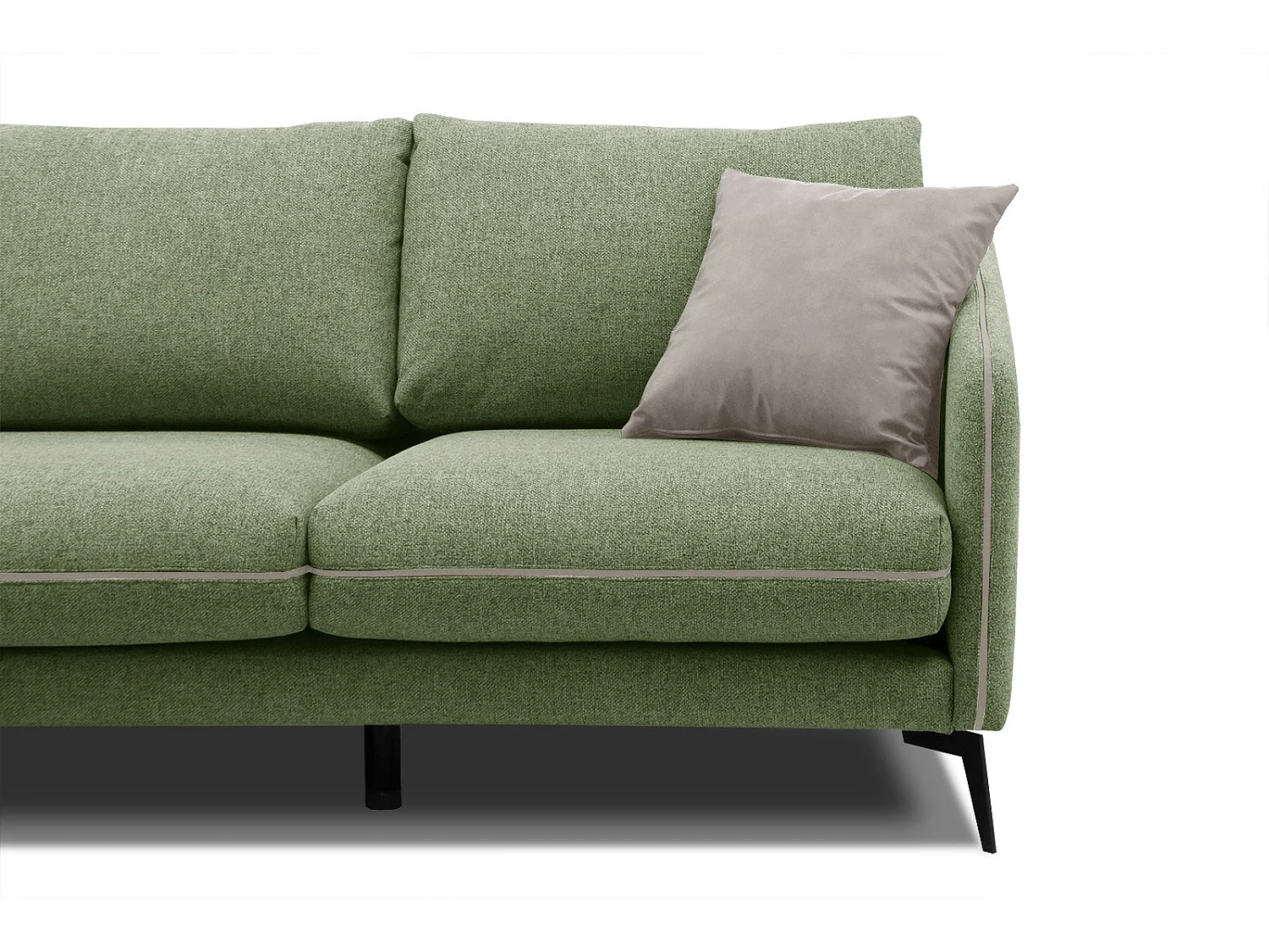 SOGEL Ecksofa 4-Sitzer links, olive