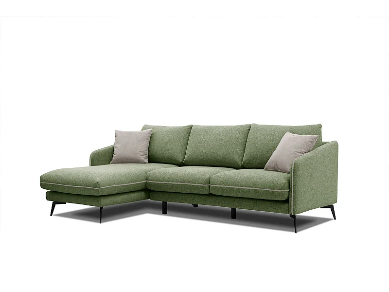 SOGEL Ecksofa 4-Sitzer links, olive