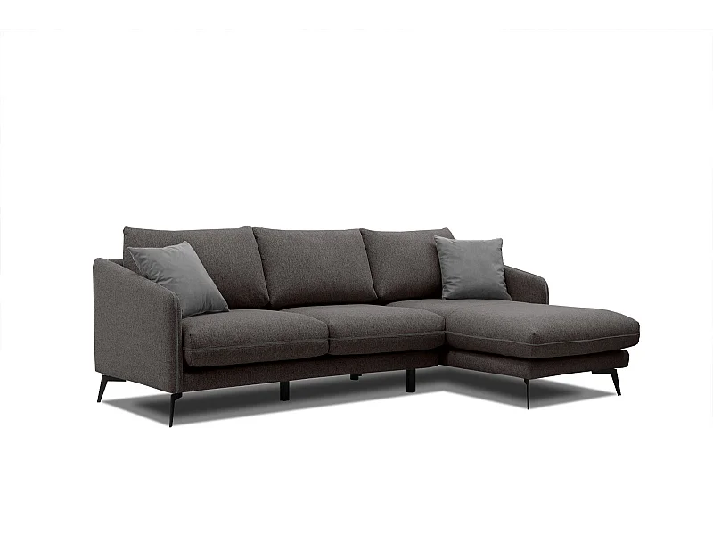 SOGEL Ecksofa 4-Sitzer rechts, graphit