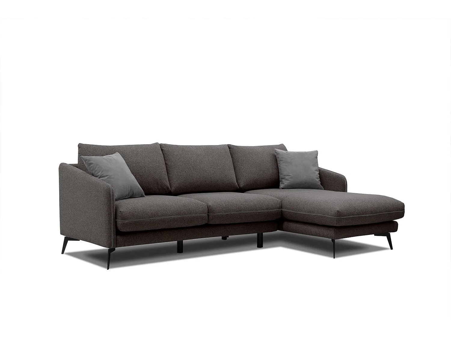 SOGEL Ecksofa 4-Sitzer rechts, graphit