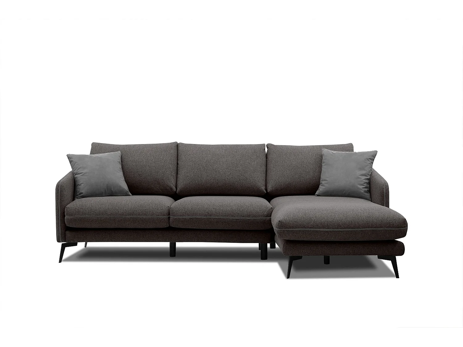SOGEL Ecksofa 4-Sitzer rechts, graphit