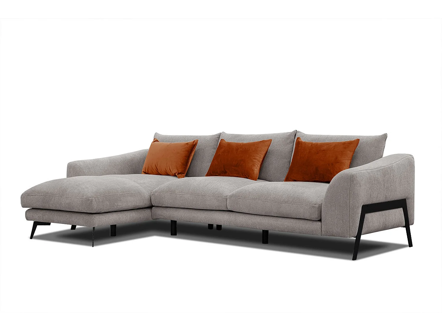 WINTER Ecksofa 4-Sitzer links, taupe