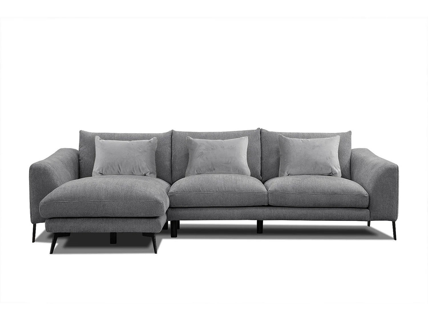 WINTER Ecksofa 4-Sitzer links, grau