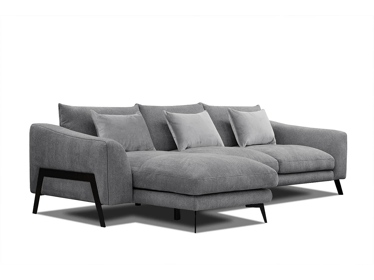 WINTER Ecksofa 4-Sitzer links, grau