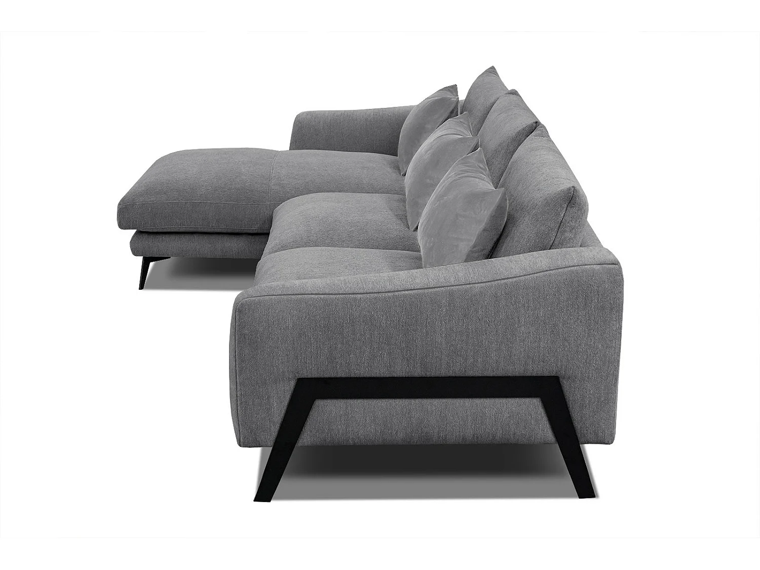 WINTER Ecksofa 4-Sitzer links, grau