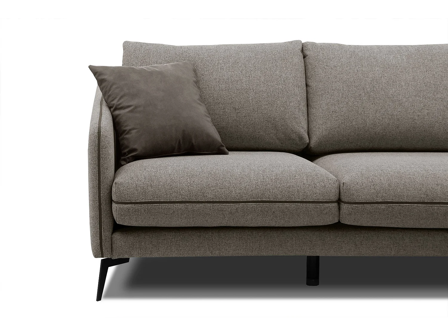SOGEL Ecksofa 4-Sitzer rechts, taupe