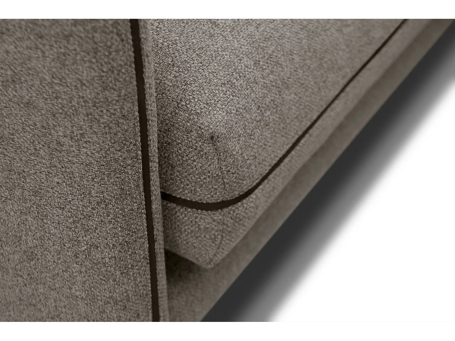 SOGEL Ecksofa 4-Sitzer rechts, taupe