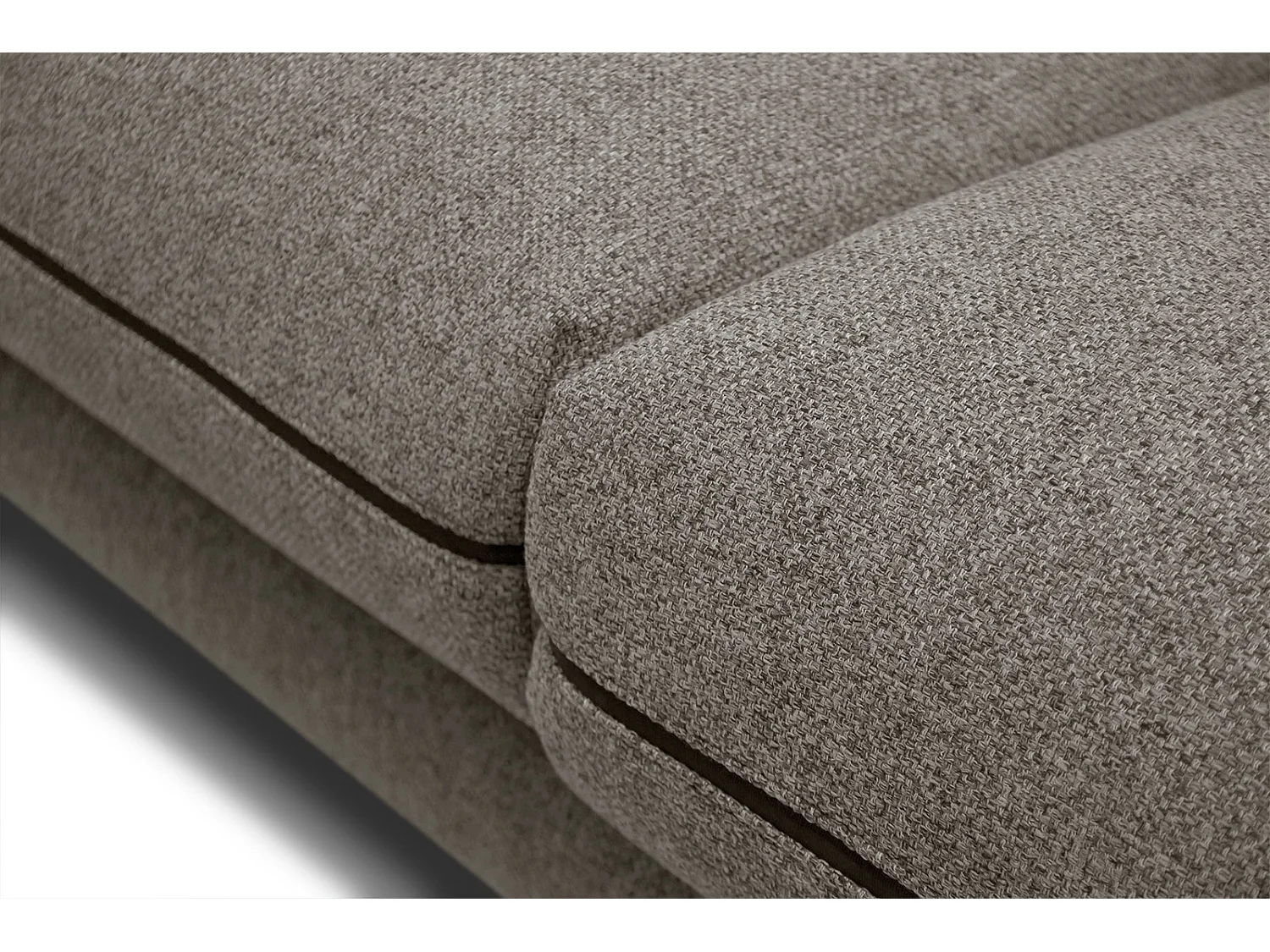SOGEL Ecksofa 4-Sitzer rechts, taupe