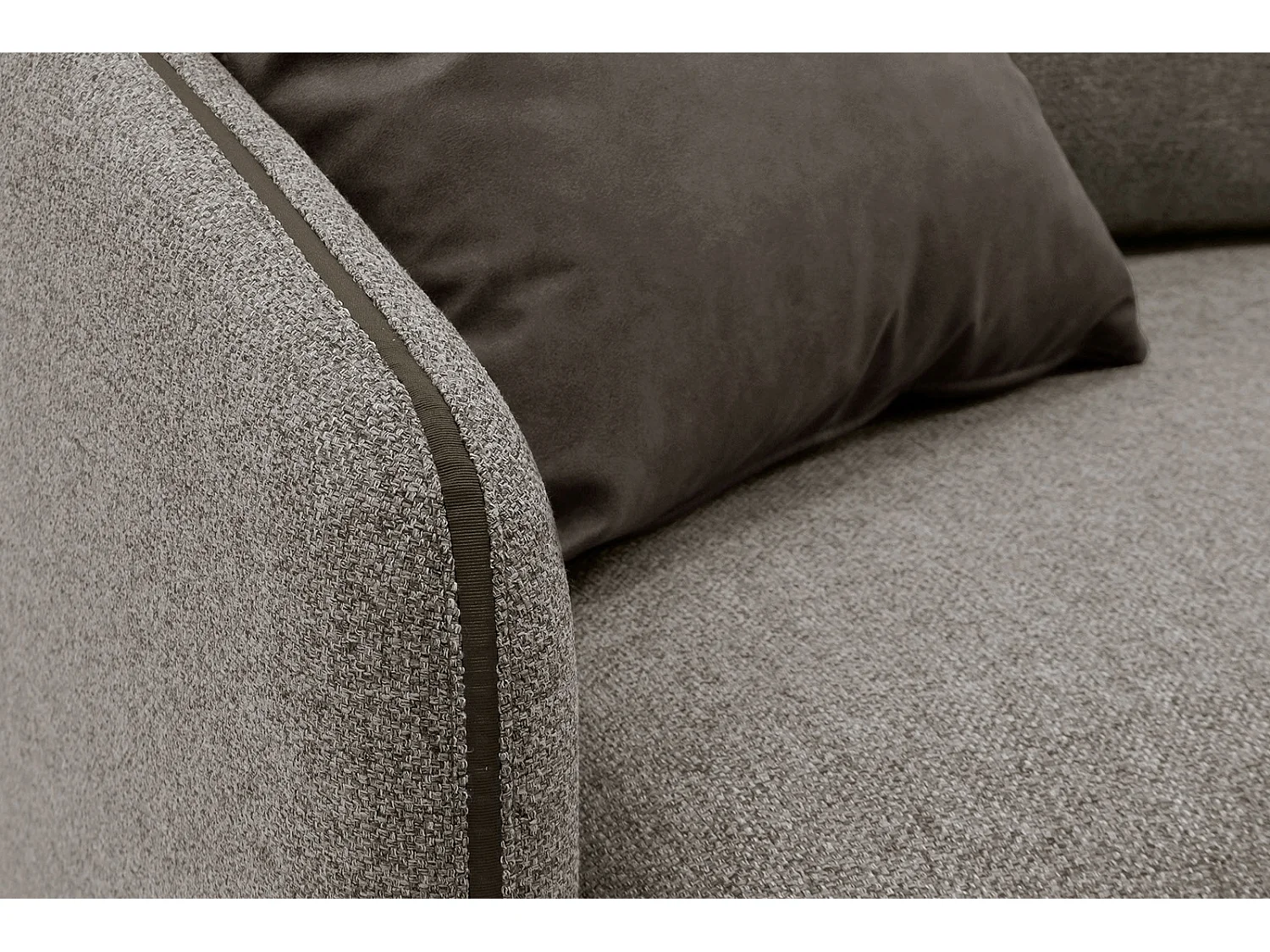 SOGEL Ecksofa 4-Sitzer rechts, taupe