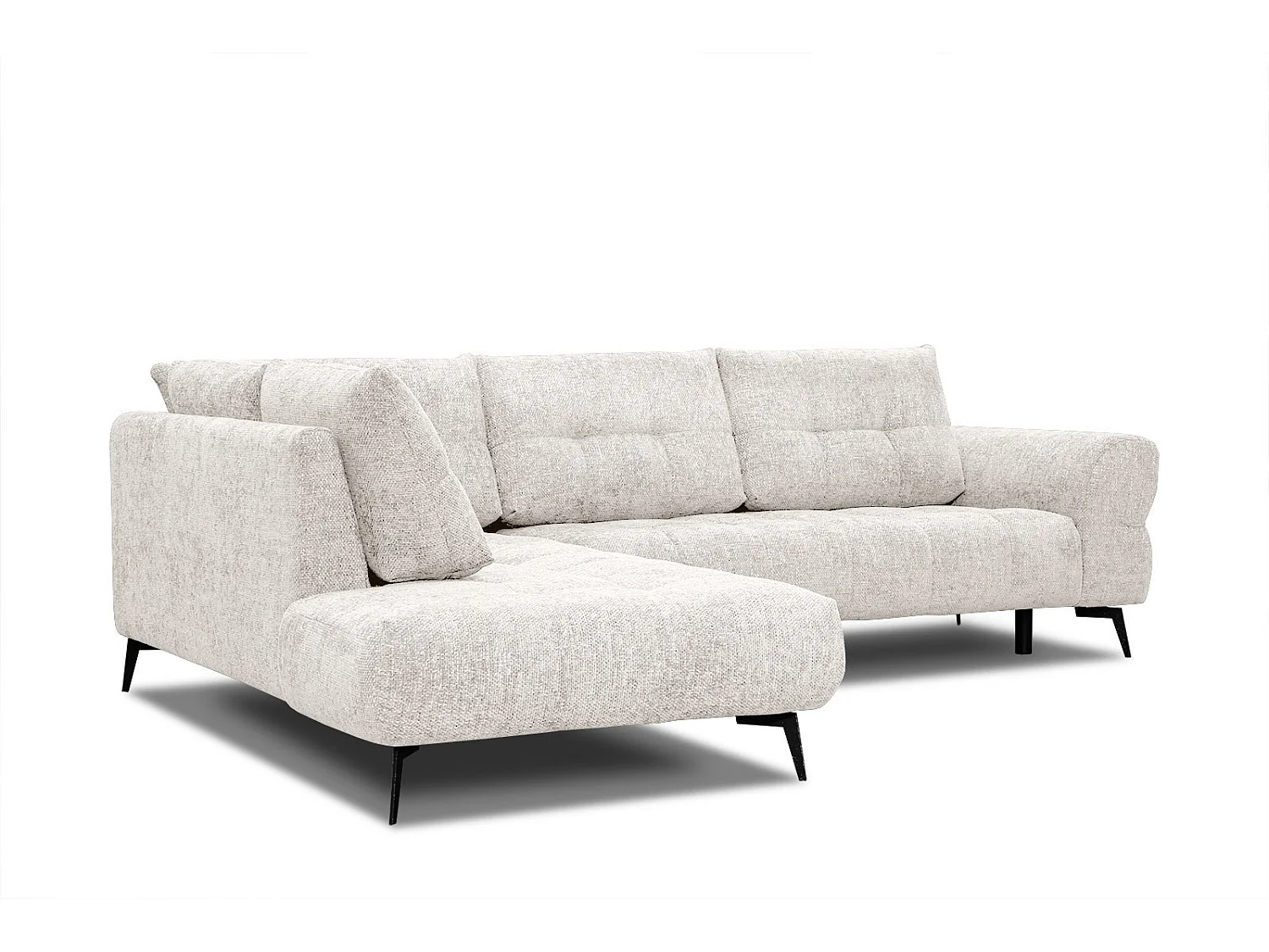 SALVINI Ecksofa 5-Sitzer links, ecru