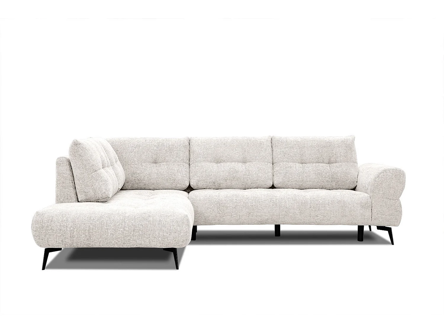 SALVINI Ecksofa 5-Sitzer links, ecru