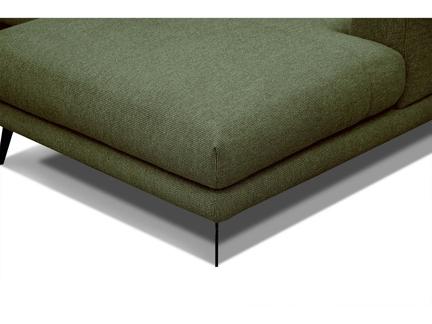 ADRIA Ecksofa 4-Sitzer rechts, olive
