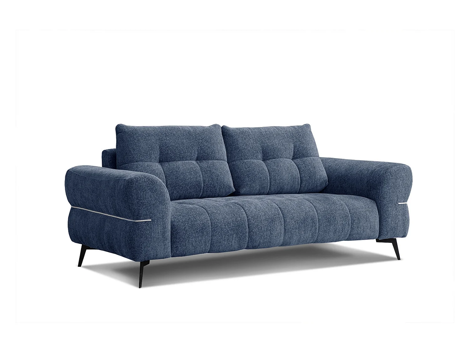 Canapé Salvini 3 places tissu bleu foncé