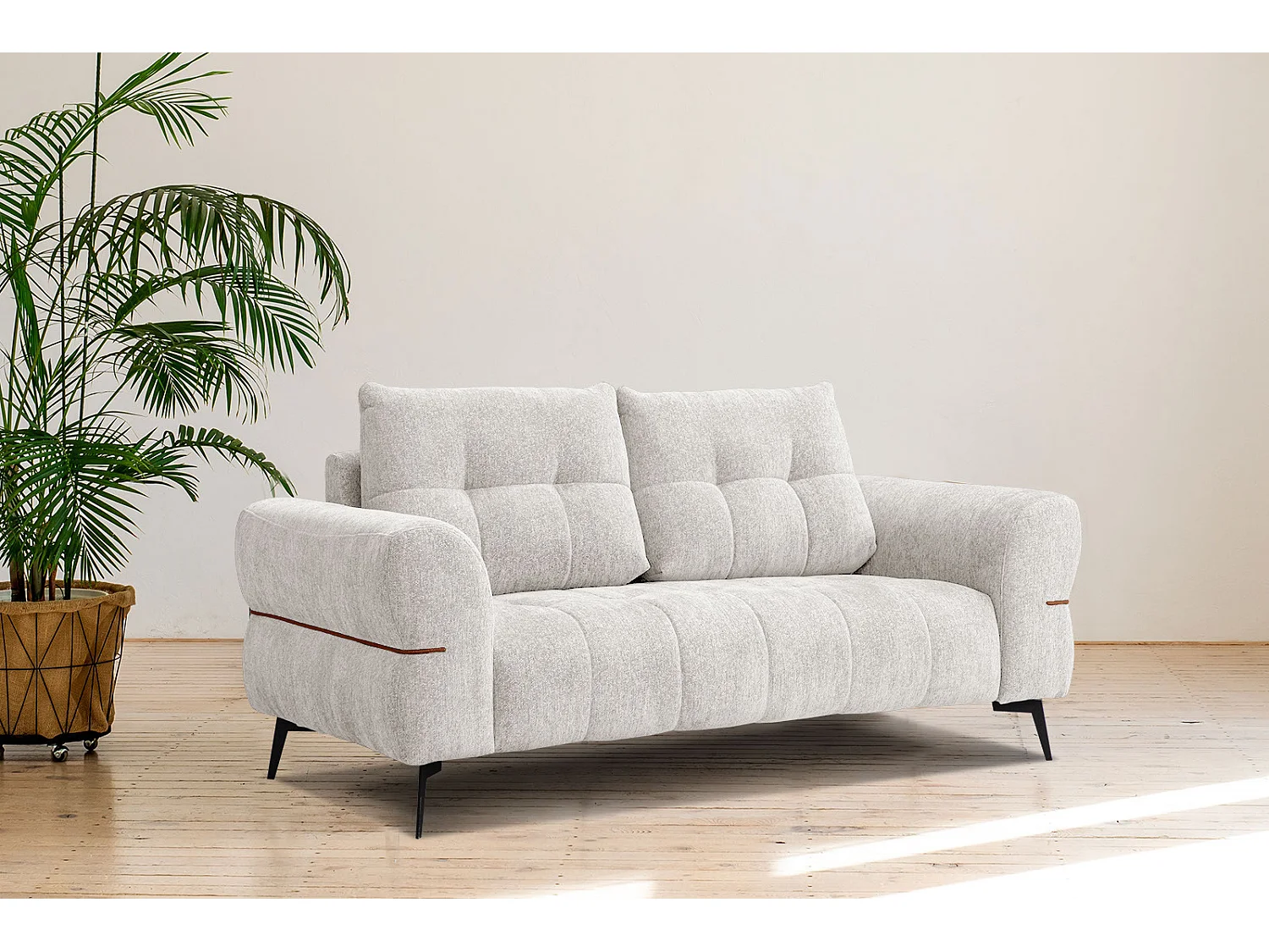 SALVINI Sofa 2,5-Sitzer, perlweiß