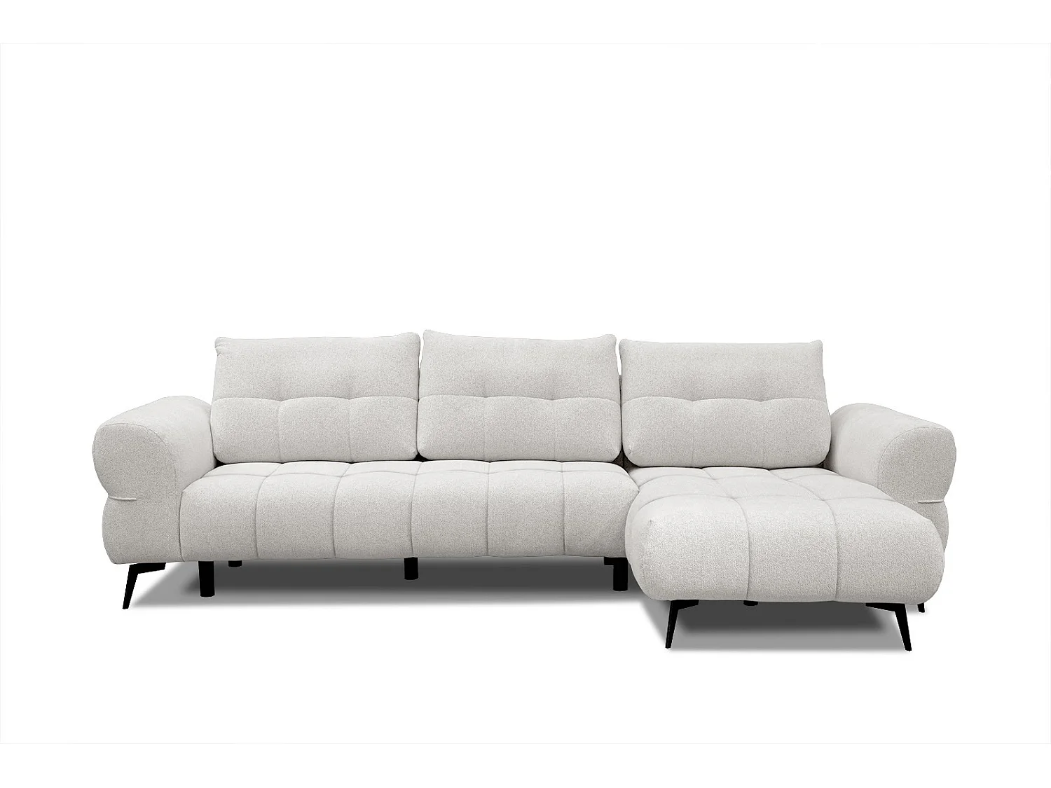 SALVINI Ecksofa 4-Sitzer rechts, perlweiß