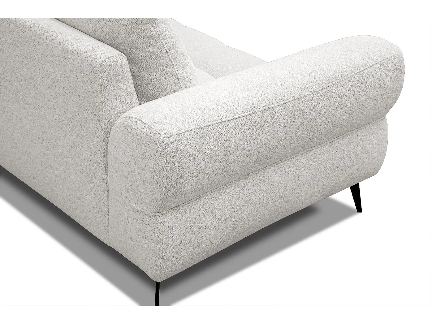 SALVINI Ecksofa 4-Sitzer rechts, perlweiß